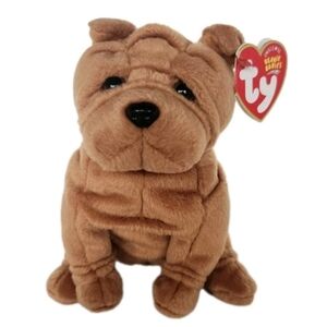 Ty Beanie Baby Crinkles Shar Pei 2003 MWMT 5.5" Dof Plushie - RARE W/TAG ERROR!!